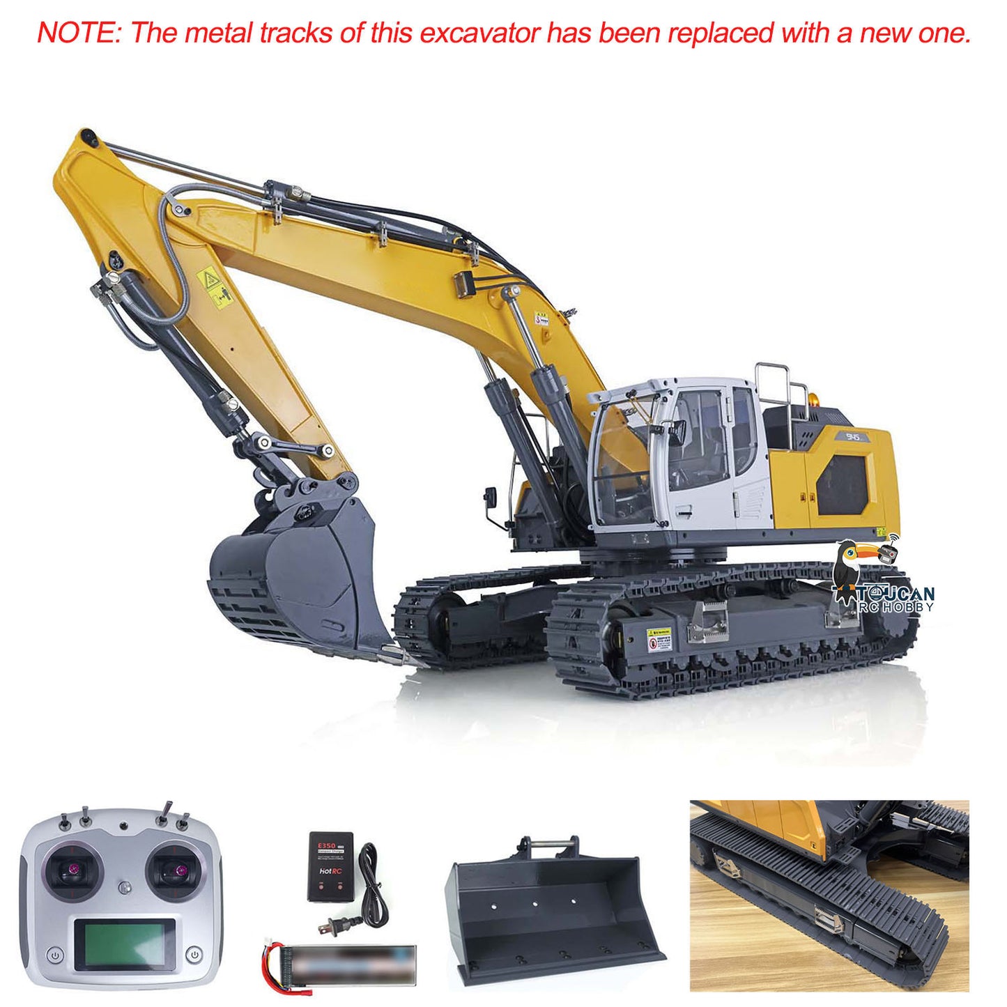 Excavatrice hydraulique RTR Lieber L945 en métal XDRC 1/14