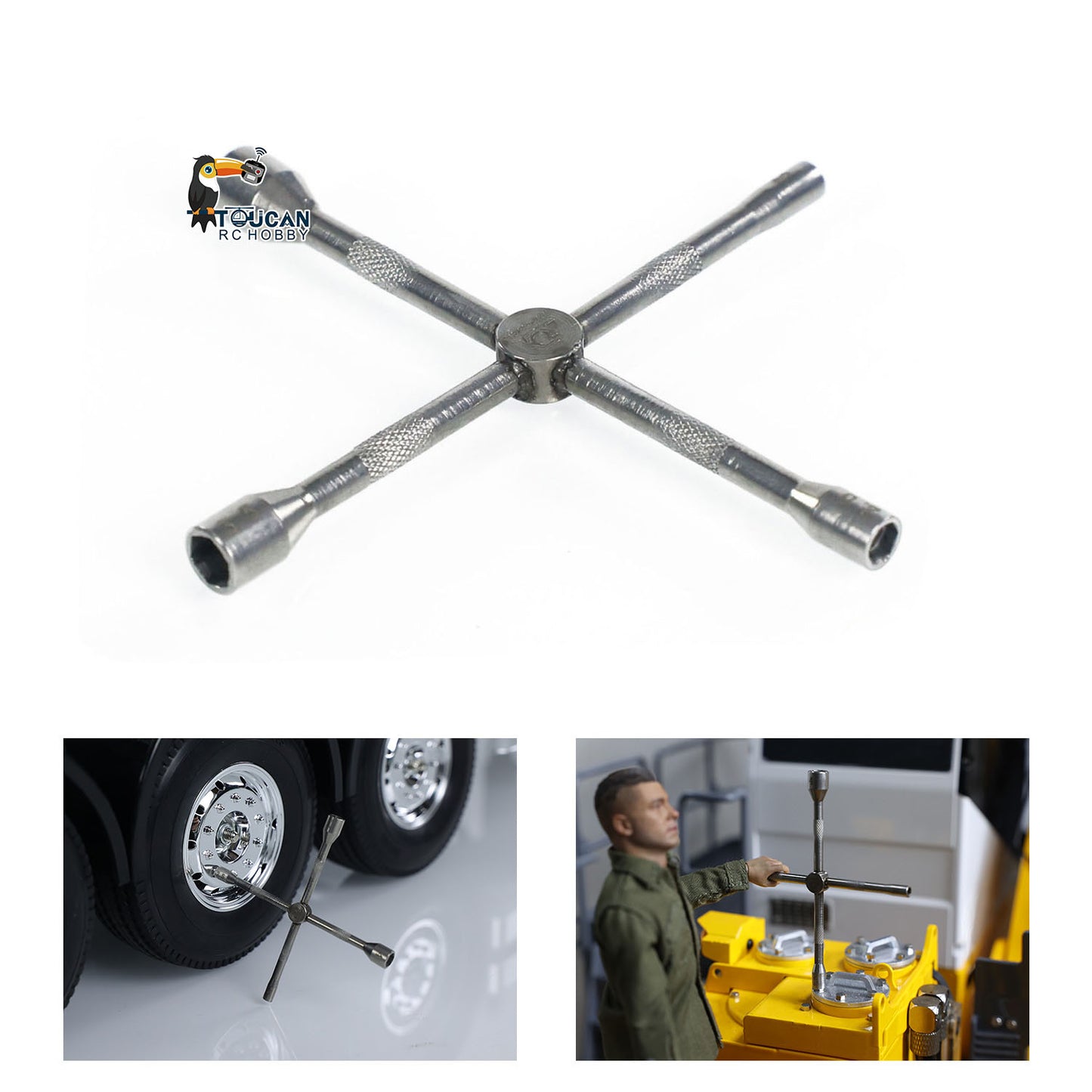 JDM-203 Metal Cross Socket 2.0/2.5/3.5/4.0mm for Scale RC Truck Excavator Loader