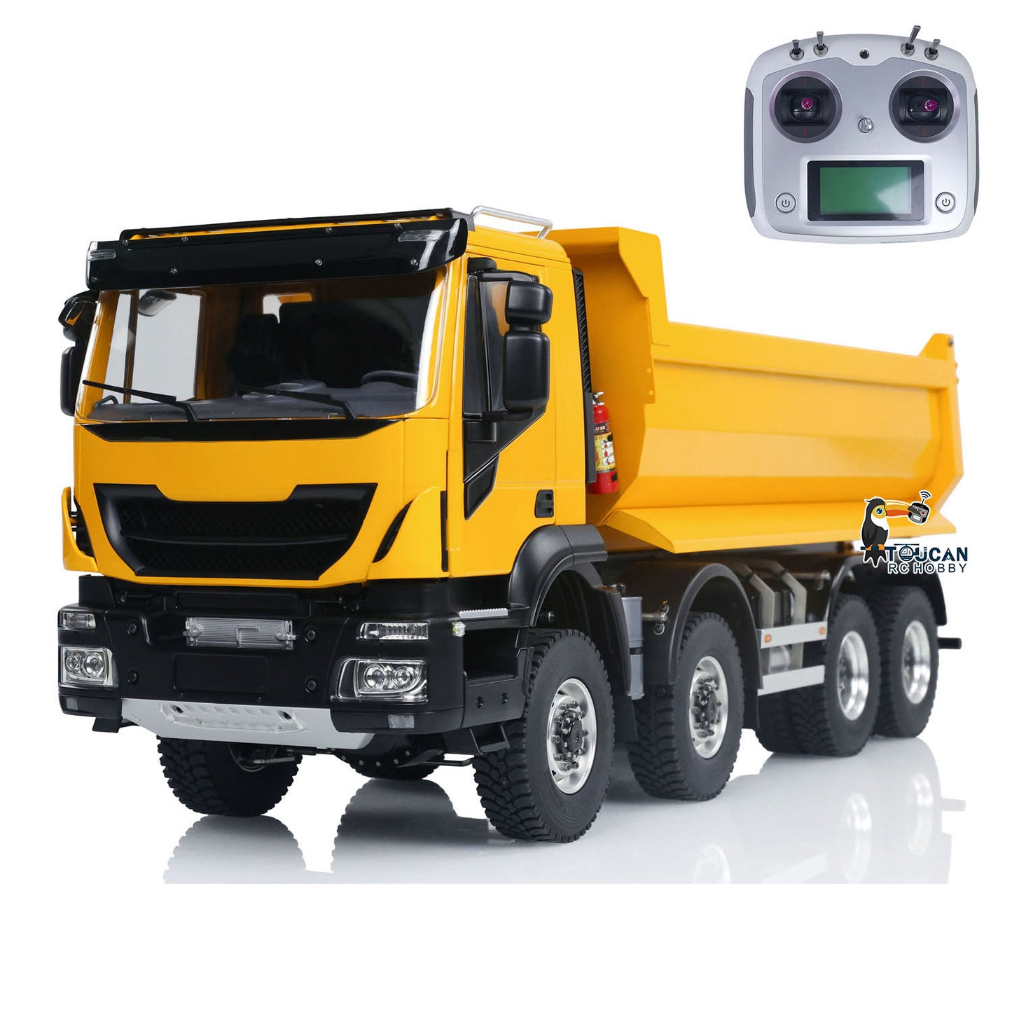 Camion à benne basculante hydraulique RC en métal 1:14 8x8