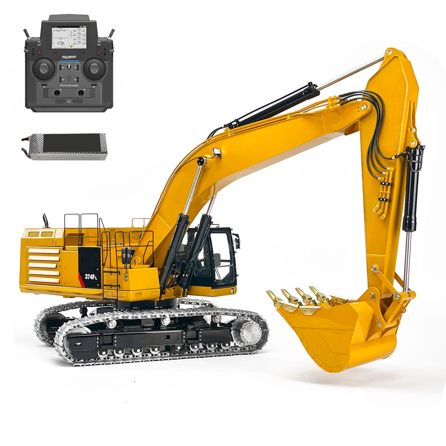 LESU 1/14 Hydraulic RC Excavator C374F Digger Heavy Machine RTR Construction Car PL18EV LITE Battery