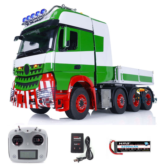 Metal 8X8 Chassis RC Tractor Truck 1/14 TOUCAN RTR Remote Control Lorry Car Bucket Sound Light Smoking Radio Battery
