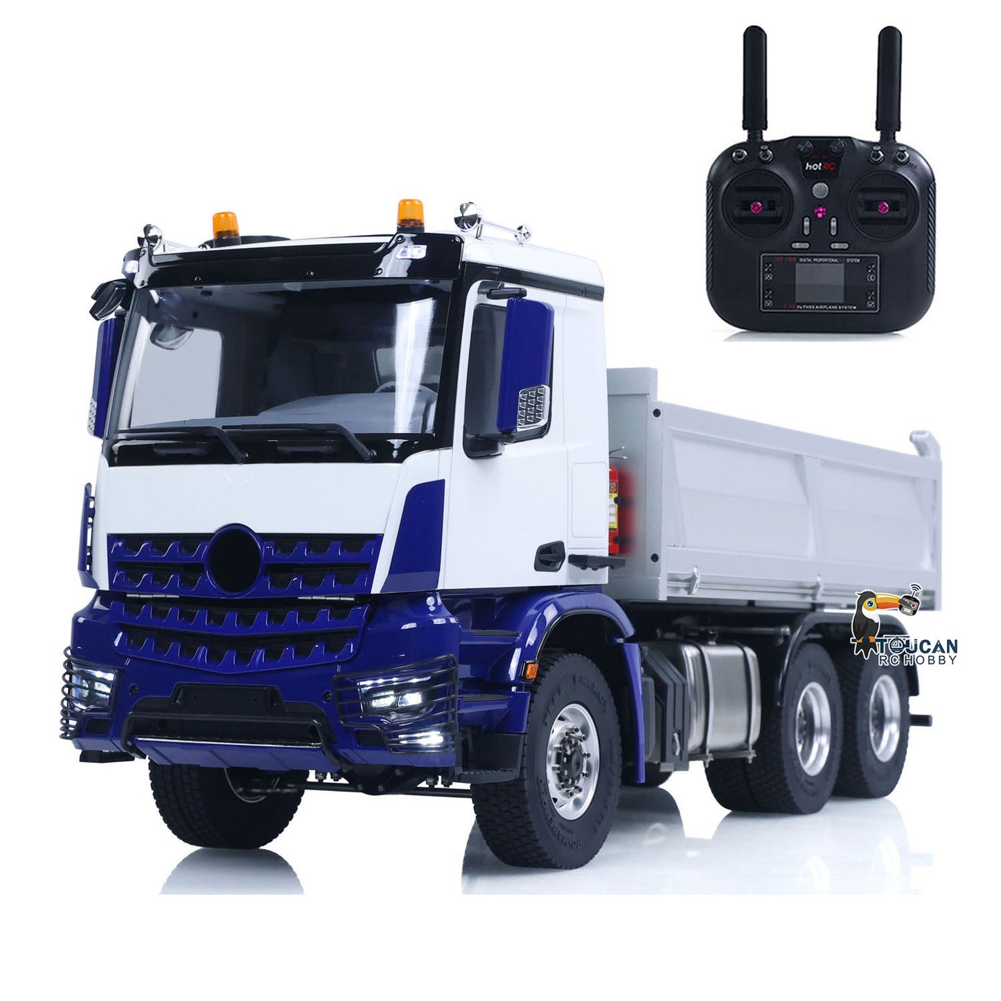 IN STOCK 6x6 Metal Chassis Gearbox 1/14 RC Hydraulic Dump Truck 3348 Radio Controlled Tipper Differential Axle Light Sound HotRC Radio RTR or PNP