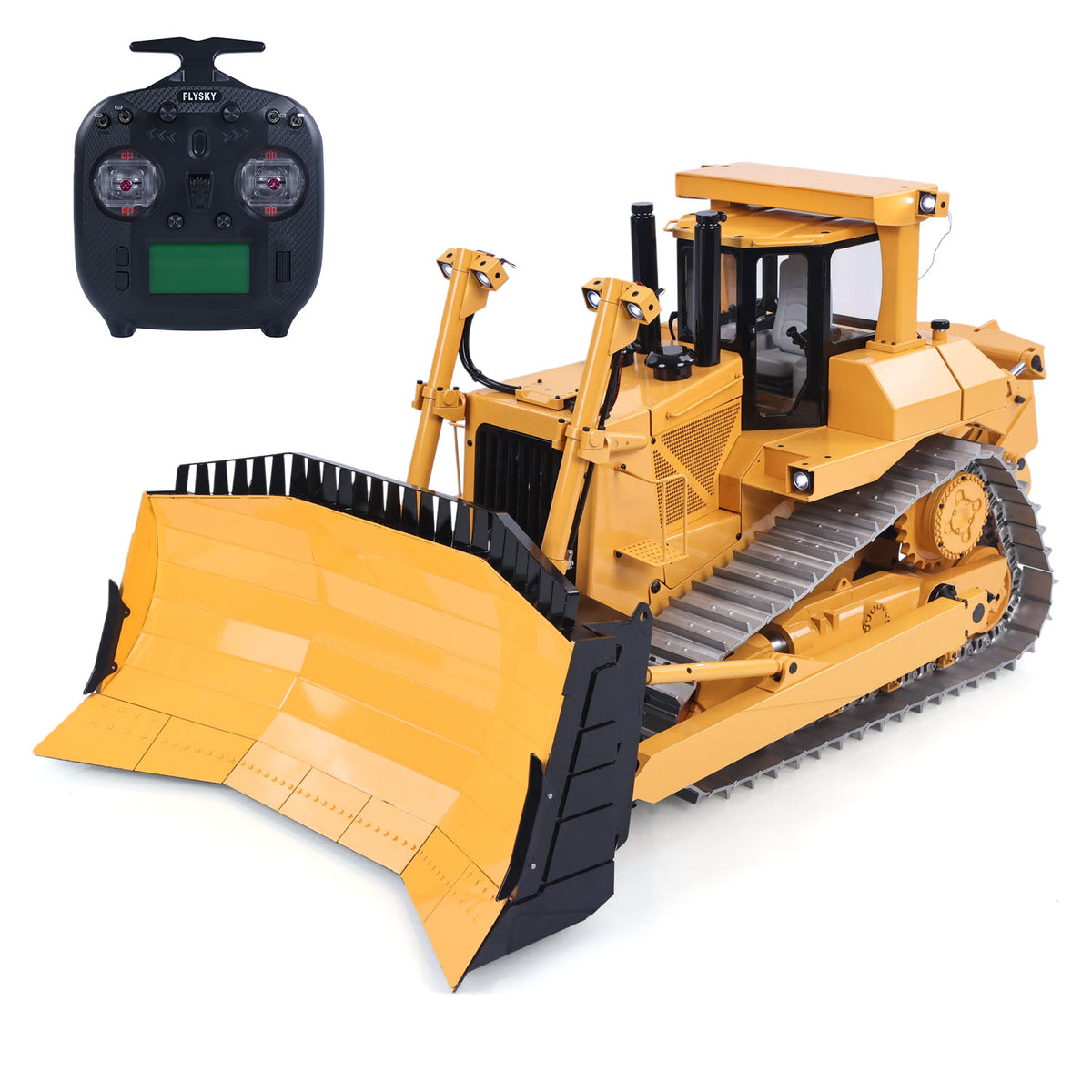 Pre-order 1/14 Metal RC Hydraulic Bulldozer DXR2 Light System Openable Door Remote Control Construction Vehicle JDM-98 Ultra Flysky Radio