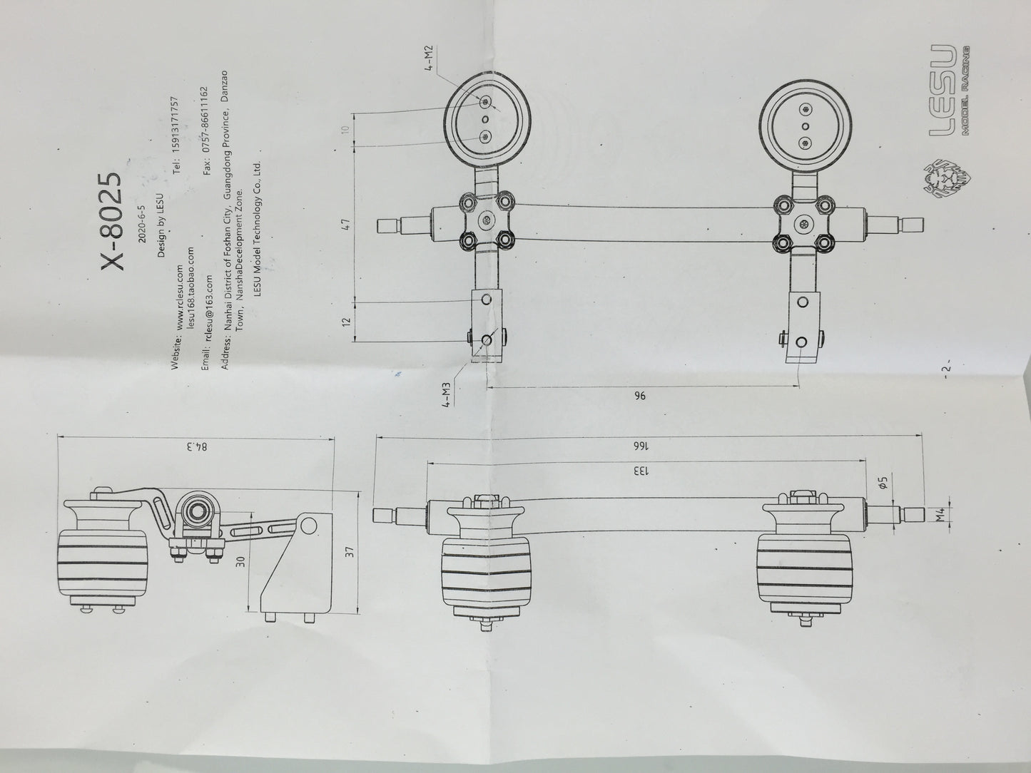 Pneumatische Federung Air für 1/14 RC LESU A0020 Hydraulische Anhänger Lkw