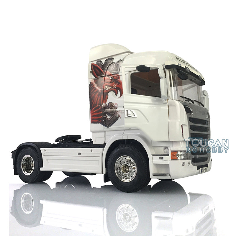Kit de moteur de remorque de camion tracteur RC R730 en plastique peint à l'échelle 1/14, modèle de bricolage, Gripen fumant