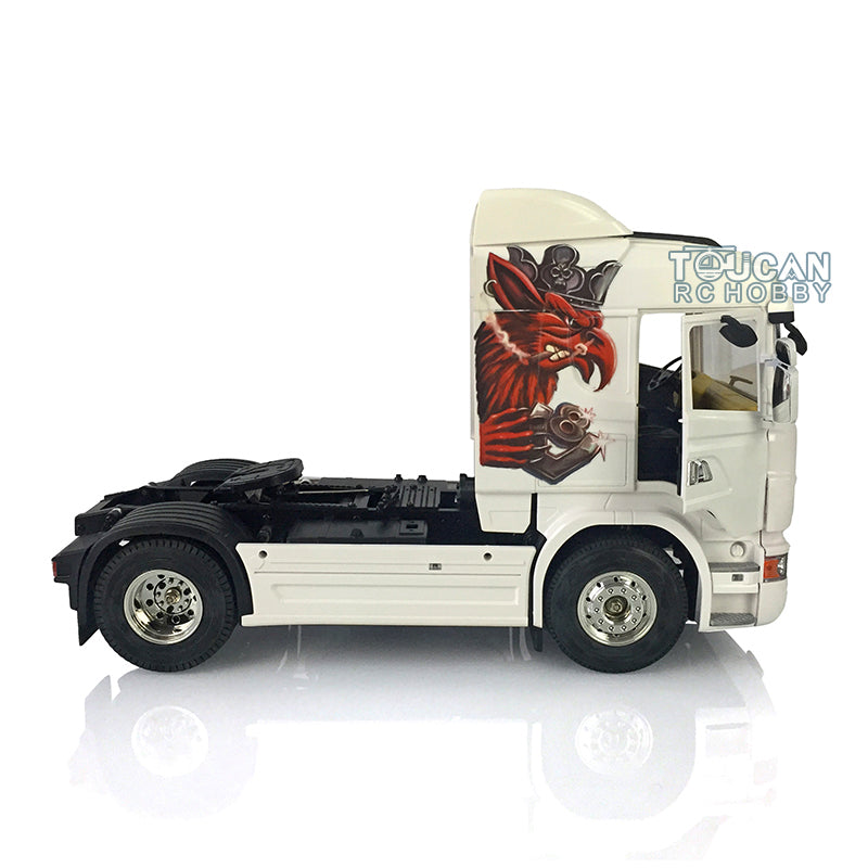 Kit de moteur de remorque de camion tracteur RC R730 en plastique peint à l'échelle 1/14, modèle de bricolage, Gripen fumant