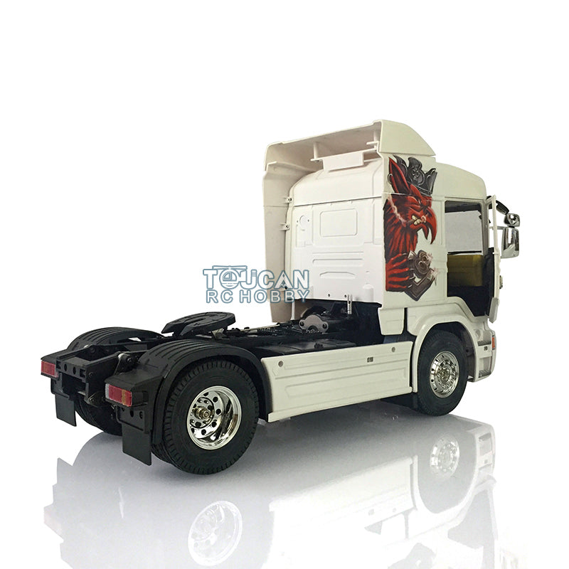 Kit de moteur de remorque de camion tracteur RC R730 en plastique peint à l'échelle 1/14, modèle de bricolage, Gripen fumant