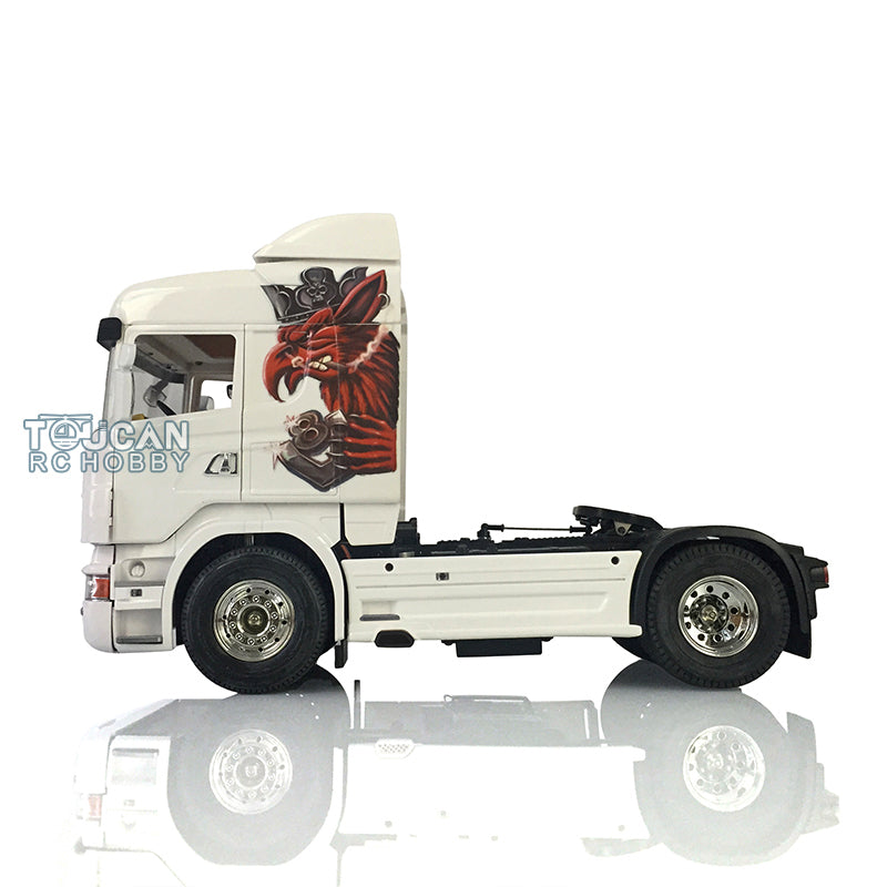 Kit de moteur de remorque de camion tracteur RC R730 en plastique peint à l'échelle 1/14, modèle de bricolage, Gripen fumant