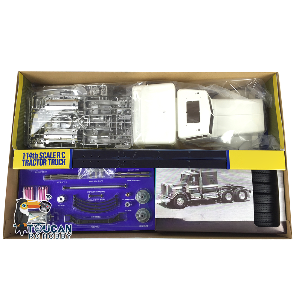1/14 Scale 6x4 56301 RC Tractor Truck Model KIT 540 Brushed Motor Lorry Vehicles Unassembled & Unpainted Car