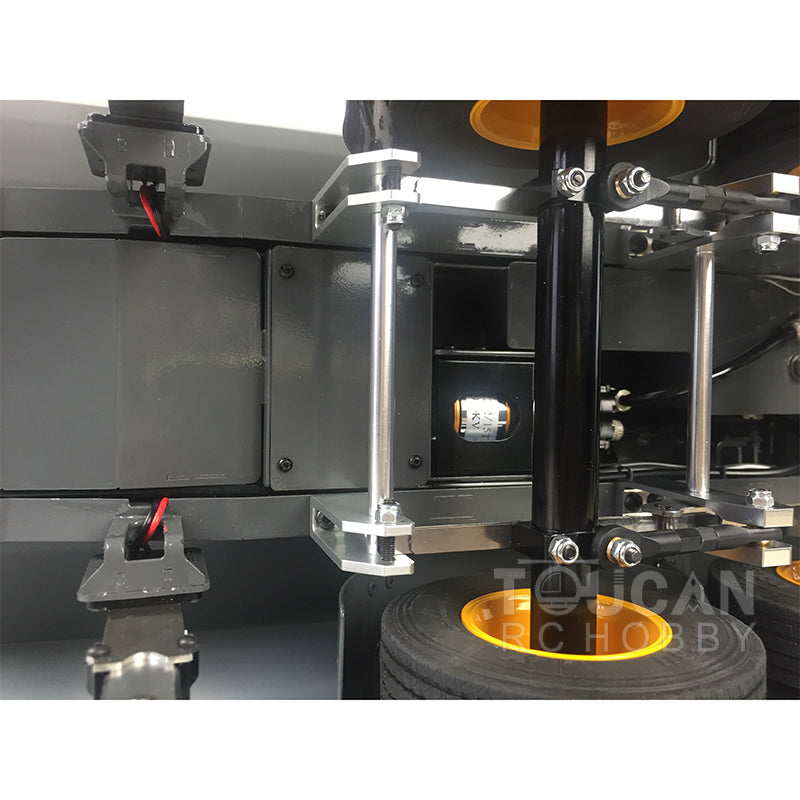 LESU 1/14 Benne basculante hydraulique en métal peinte et assemblée A0017 pour camion tracteur RC