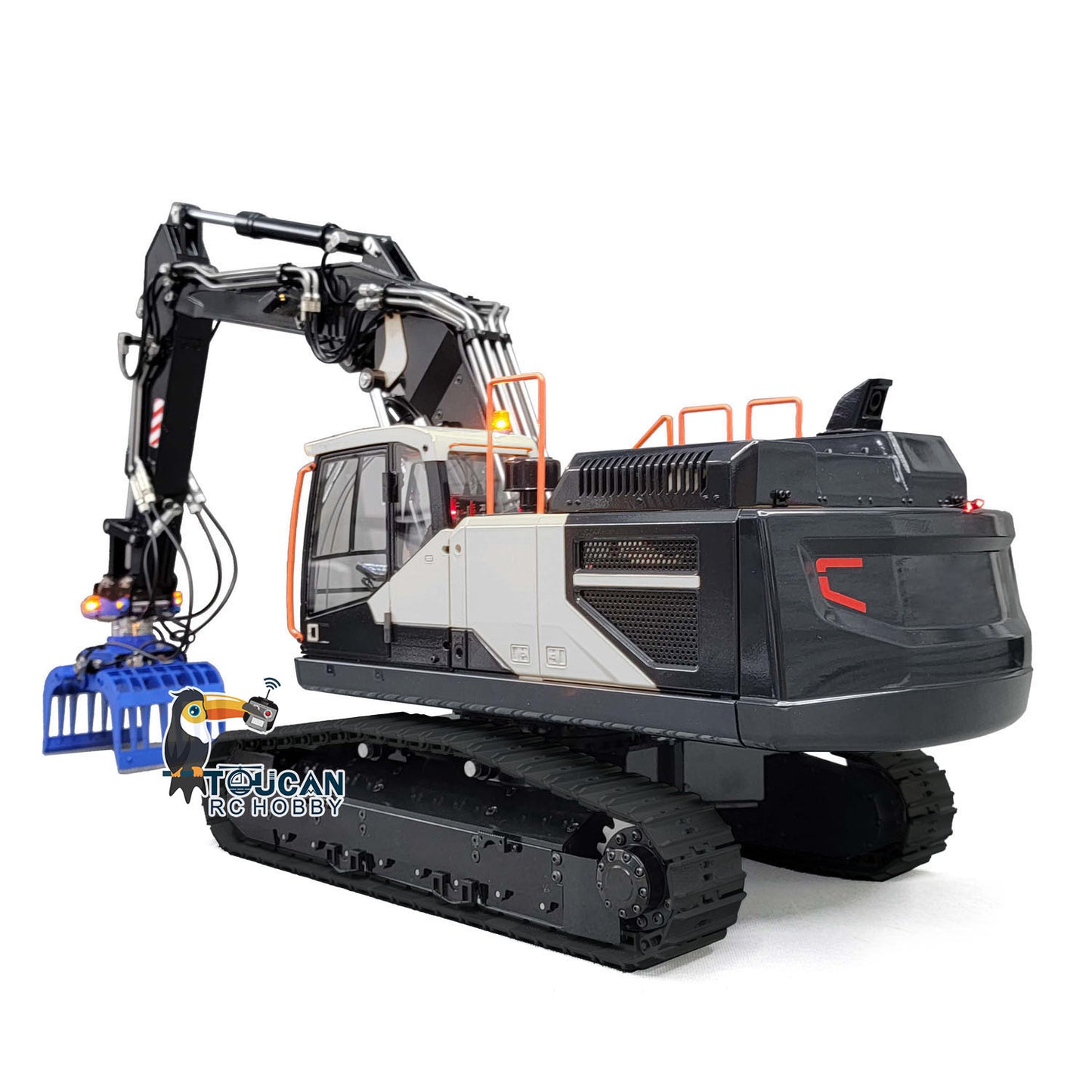 MTM 1/14 RC PNP EC380 3-Arm Metallkettenbagger mit hydraulischem Greifer