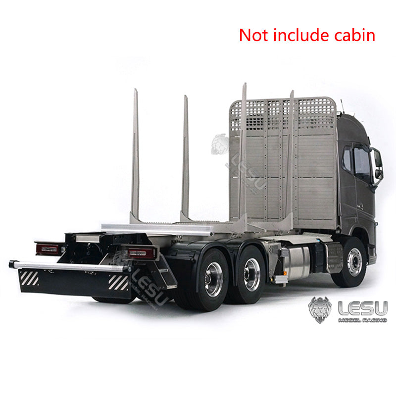 LESU FH16 1/14 Châssis en métal 6*6 RC Dumper Tipper Camion à bois Moteur Lumière