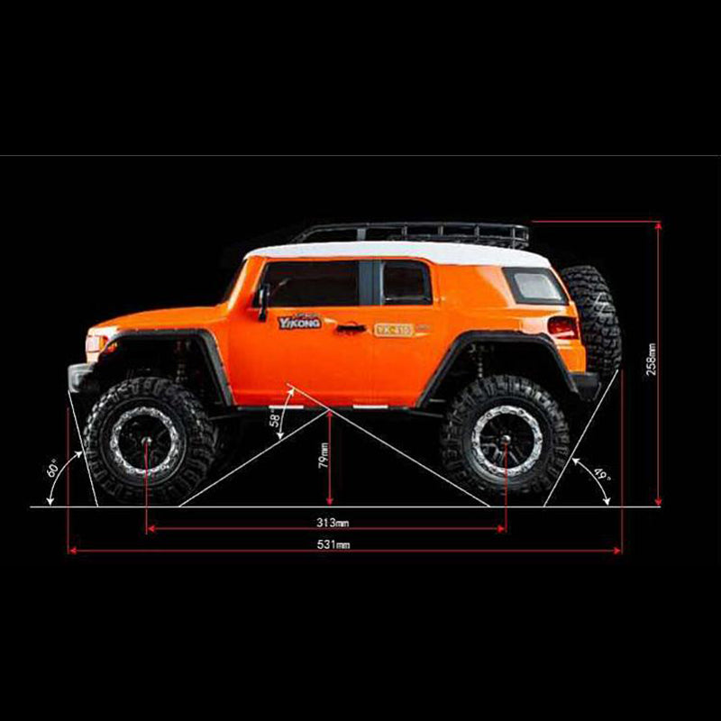 YIKONG YK4103 RC 1/10 Crawler Car 4WD FJ