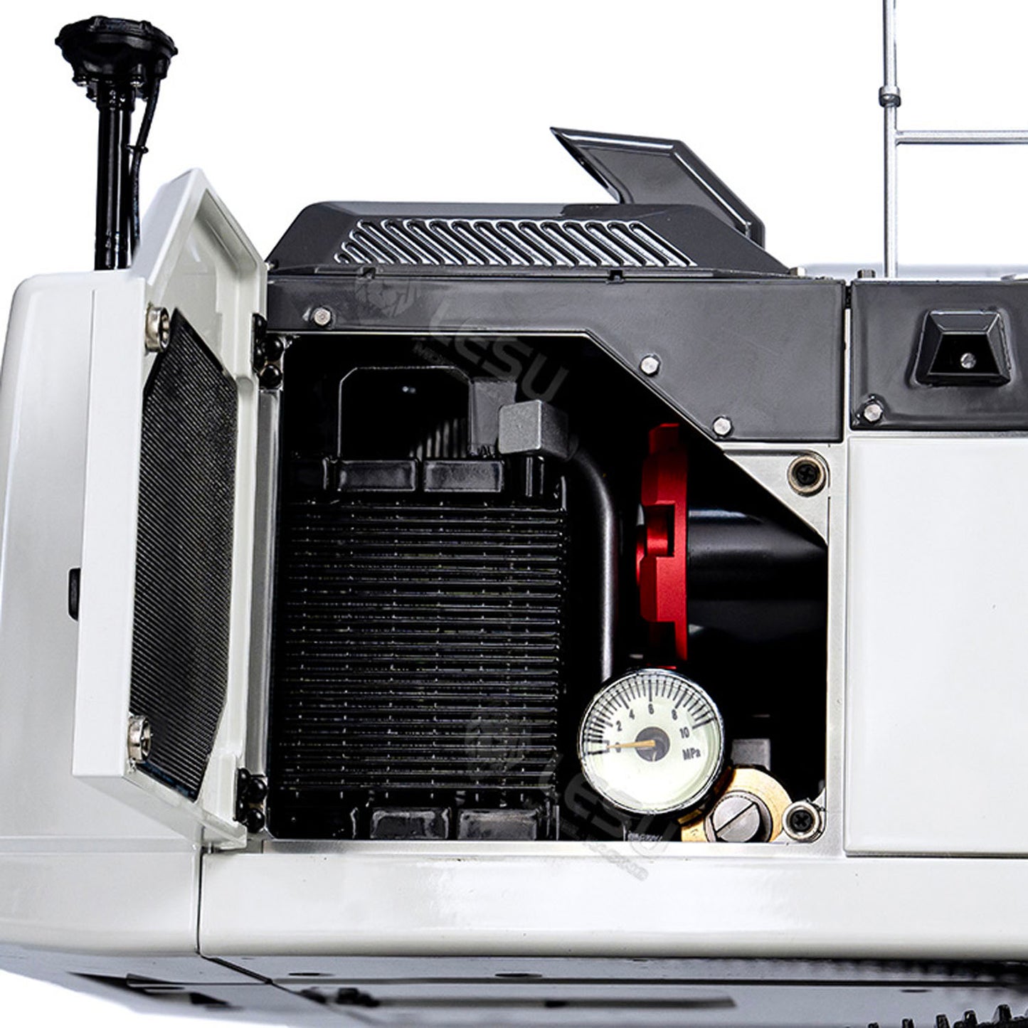 LESU 1/14 Hydraulischer RC-Bagger 3-Arm Aoue-LR945 Lackierter montierter Bagger