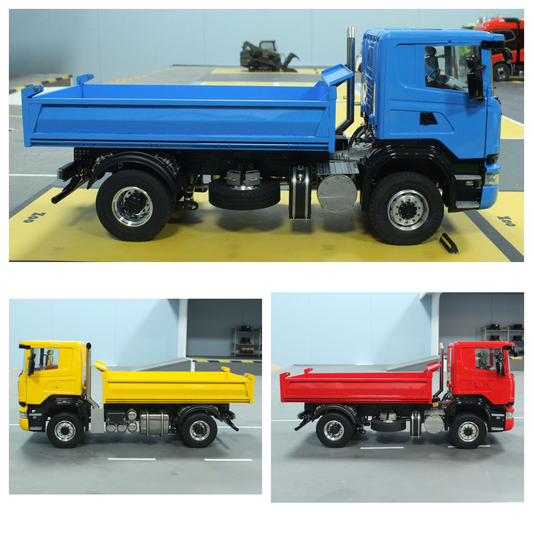 Camion à benne basculante hydraulique RC 4x4 1/14 à toit bas