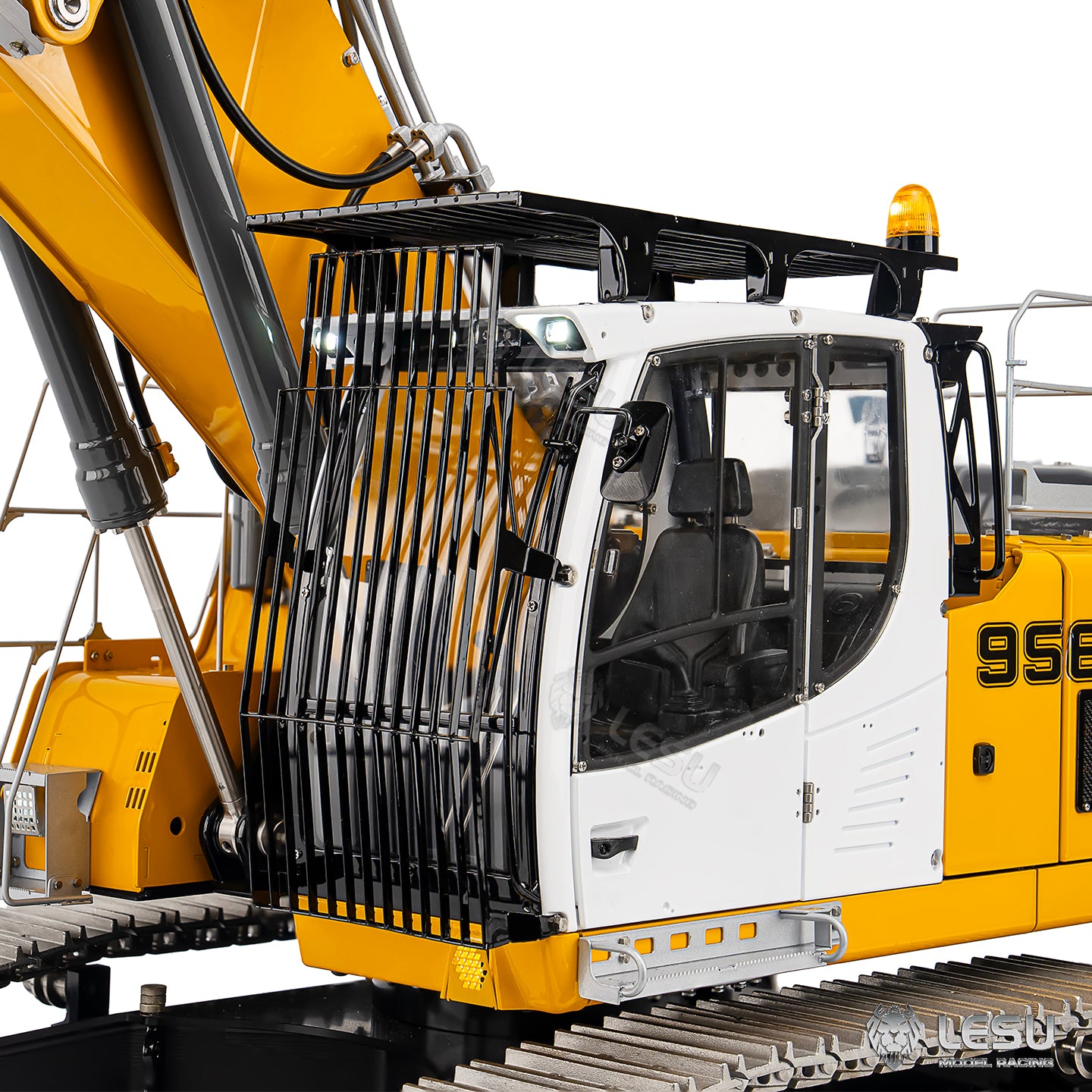 LESU 1/14 RC Hydraulic Excavator LR956 Metal 3 Arms Digger Model 4+3CH Valve Dual Pumps Light Flysky PL18EV LITE
