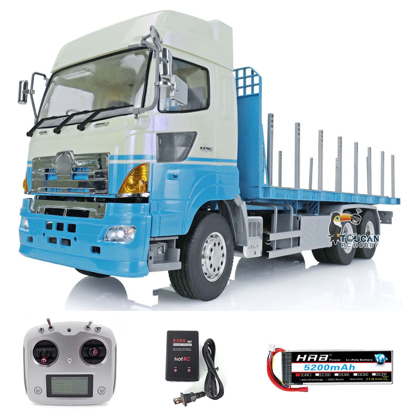 LESU RC Tractor Truck Flatbed for 1/14 6x4 2.4G Car