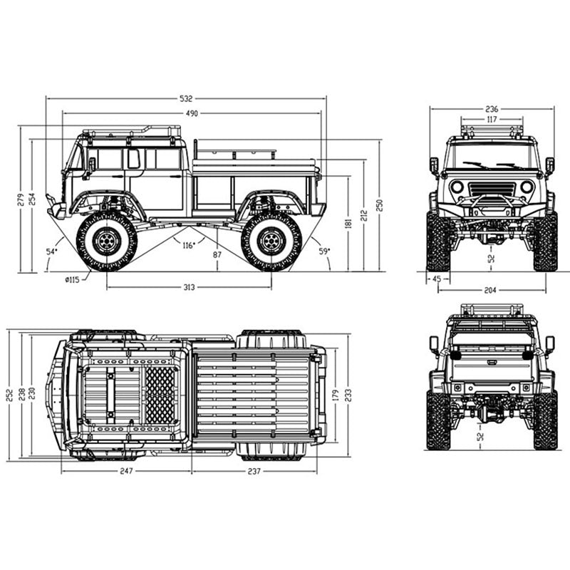 CROSSRC JT4 1/10 Elektrisches 4WD Crawler Kletter-RC-Geländeauto