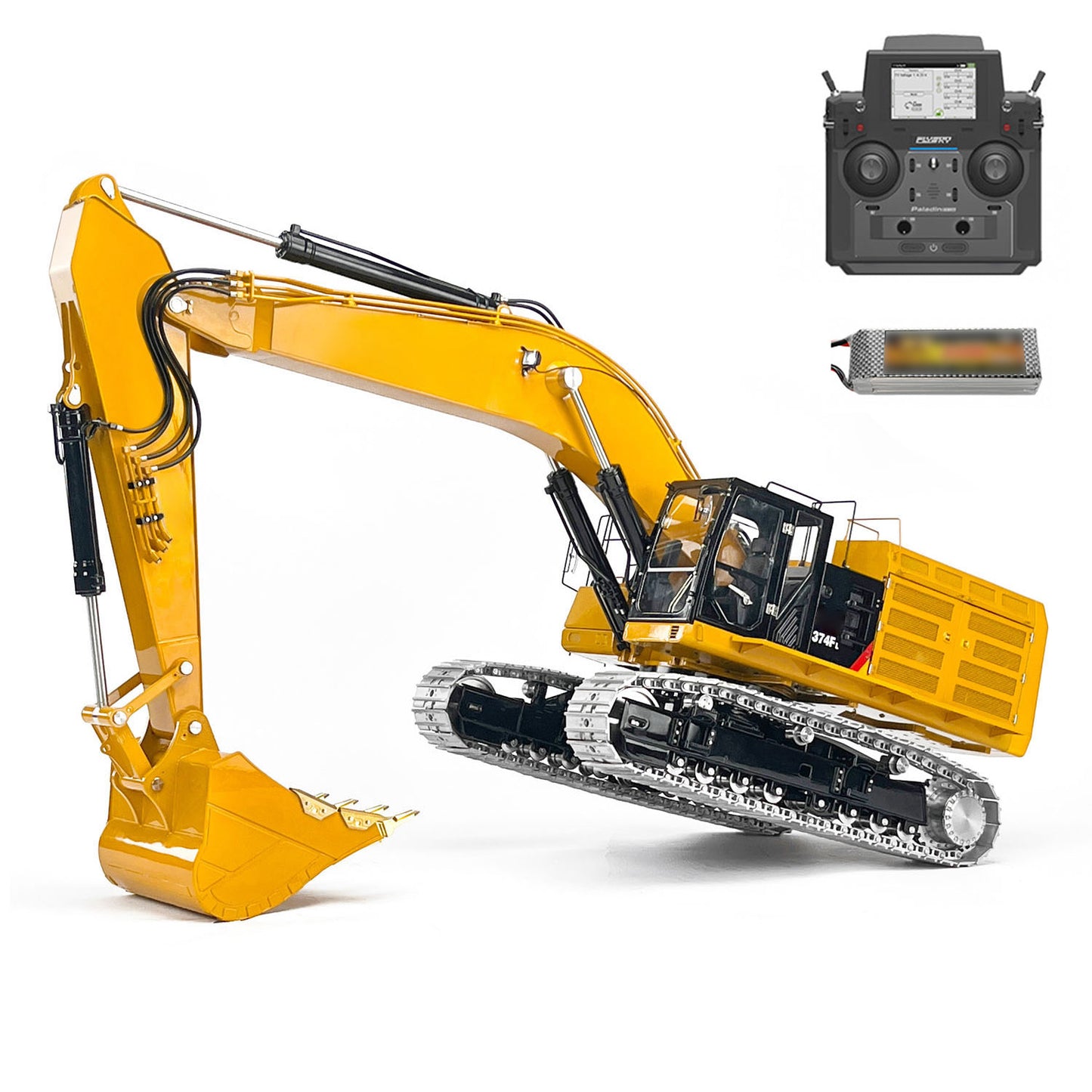 LESU 1/14 Hydraulic RC Excavator C374F Digger Heavy Machine RTR Construction Car PL18EV LITE Battery