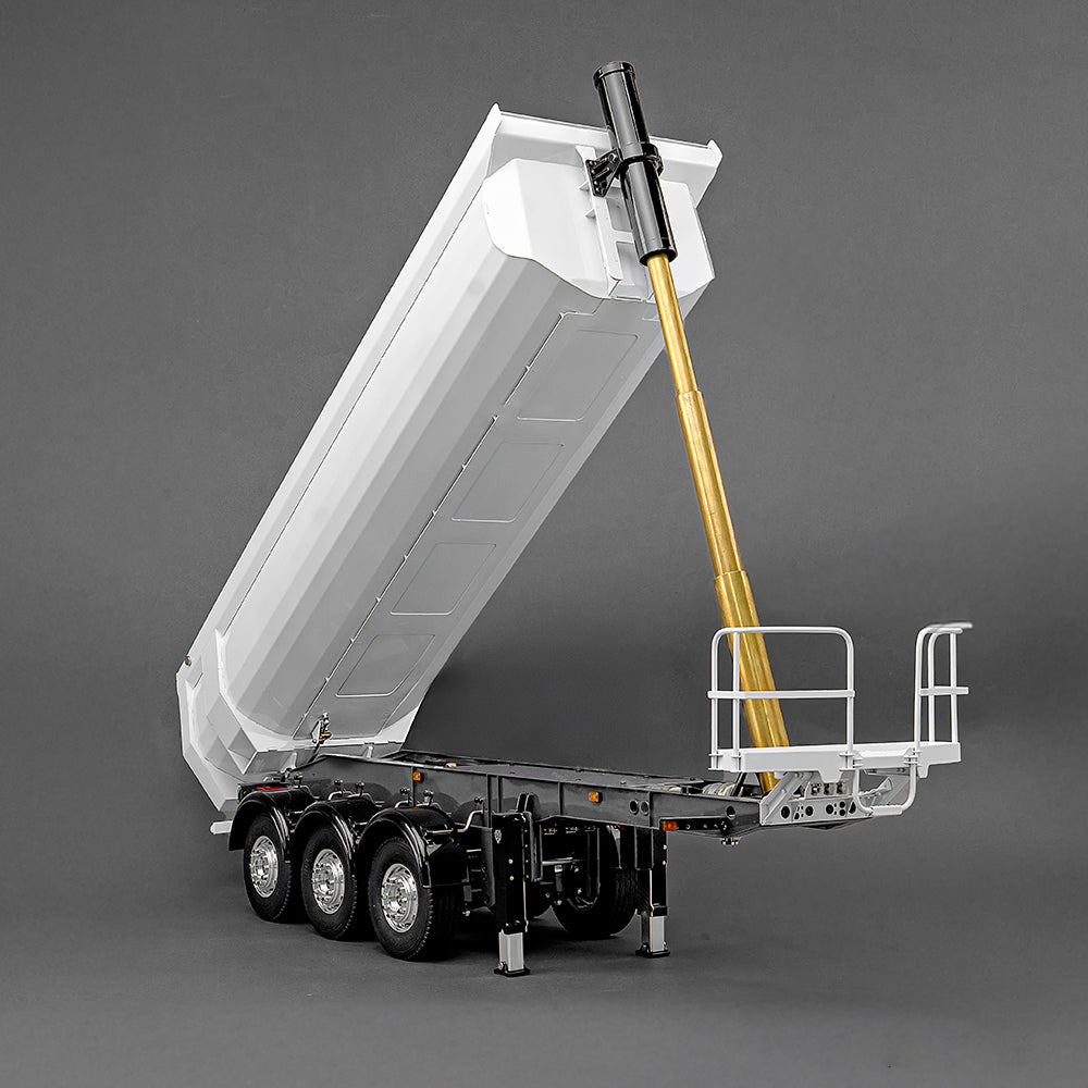 LESU 3Axles Metal 1/14 RC Hydraulic Dump Trailer for DIY TAMIYA Tractor Truck Radio Controlled Lorry Car Vehicle R62 R770S