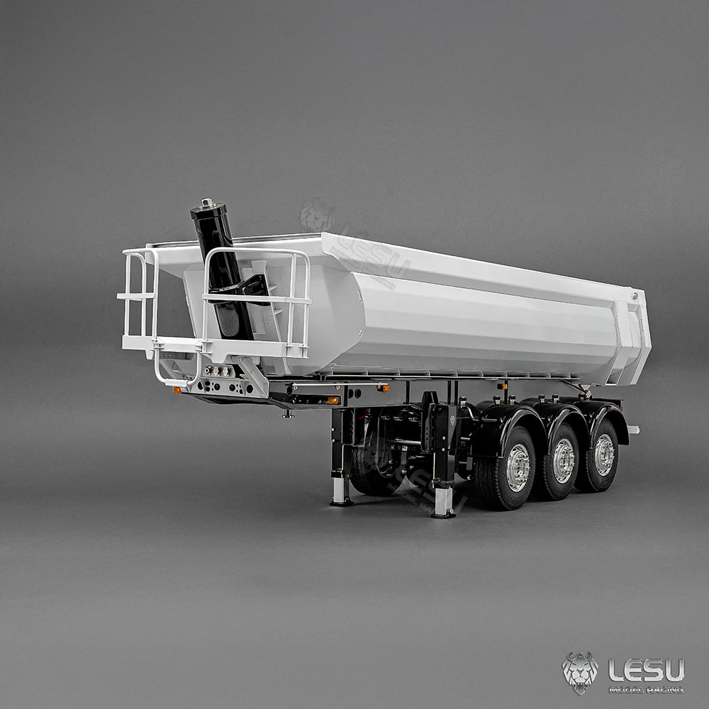 3Axles LESU Metal 1/14 RC Hydraulic Dump Trailer for DIY TAMIYA Tractor Truck Radio Controlled Lorry Car Vehicle R620 770S FH16