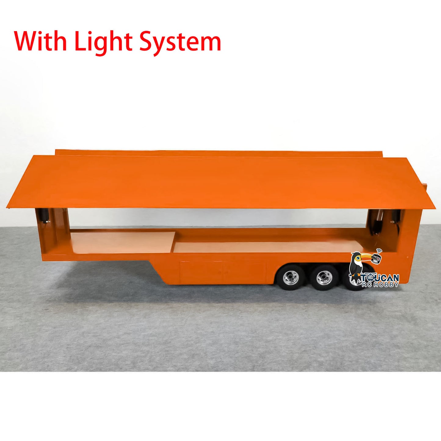 Véhicules de scène mobiles télécommandés 1:14 RC Camion remorque Roadshow avec lumières