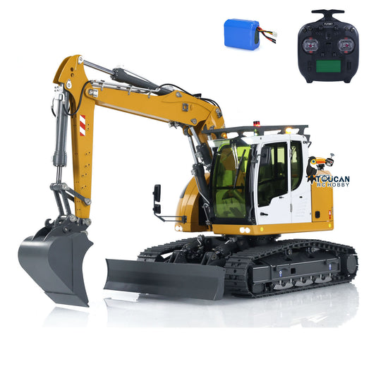 US STOCK 1/14 RC Hydraulic Excavator 914 5-ways Valve Metal Remote Control Digger Model