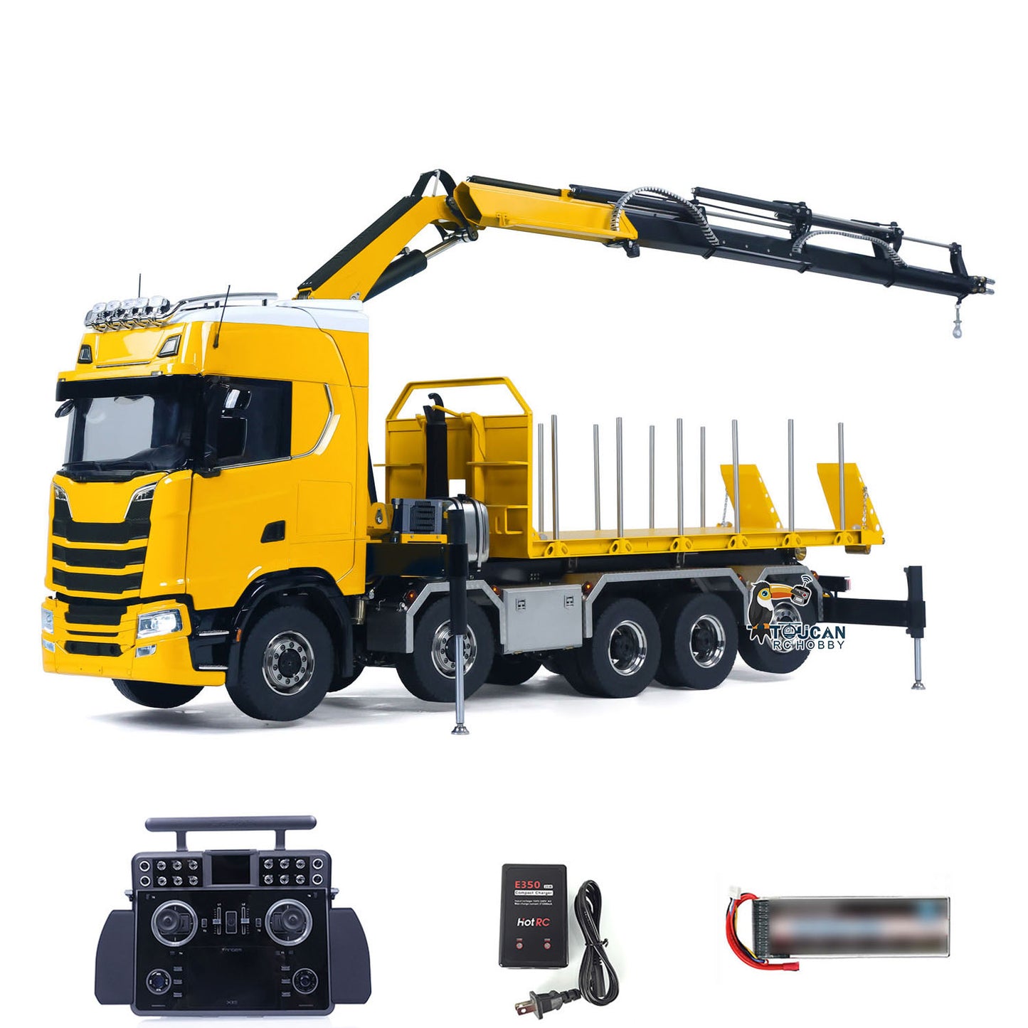 770S 1/14 RC Flatbed Timber 10x10 Metal Hydraulic Crane Radio Control Dump Truck