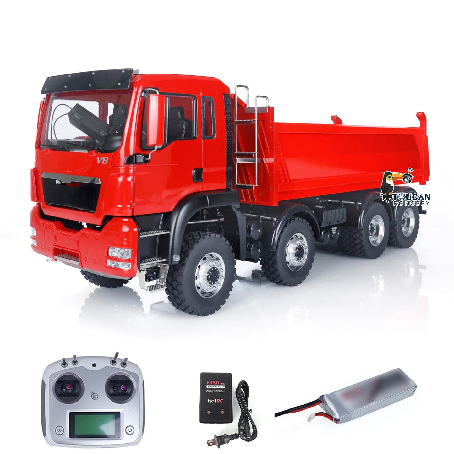 LESU 8x8 1/14 RC Camion-benne de levage hydraulique