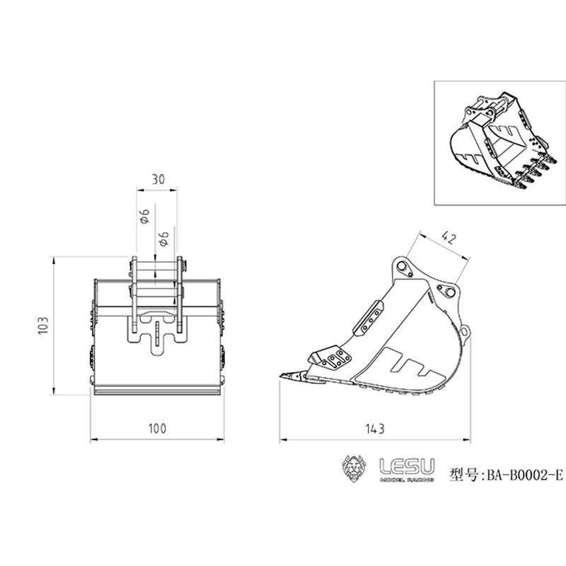 LESU 1/14 RTR PC360 Pelle hydraulique RC en métal peinte et assemblée B0002
