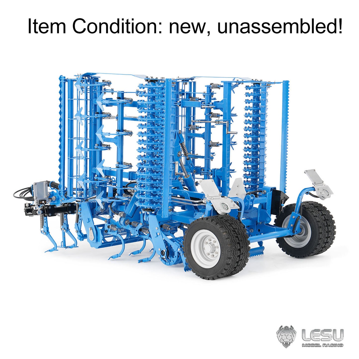 K500 Metal Seedbed Pre-sowing Soil Preparation Machine KIT for LESU 1/14 RC Hydraulic Agricultural Car Tractor AOUE 1050 Painted or Unpainted