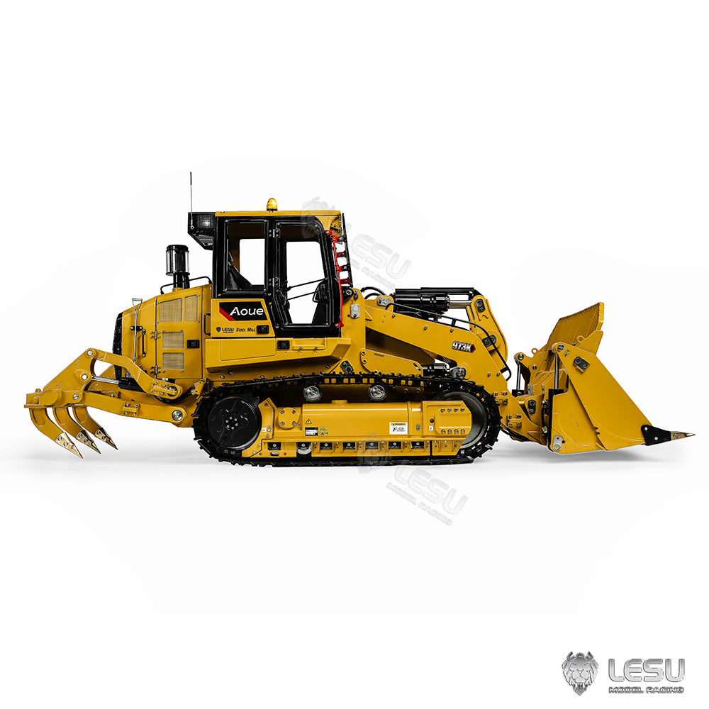 LESU 1/14 RC Hydraulic Loader Upgrade 973K Tracked Car Openable Bucket Rear Plow Painted Assembled PNP