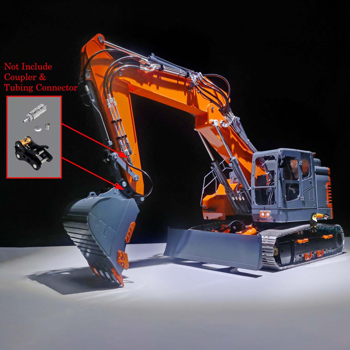 LESU 1/14 Aoue Metal ET26L Painted Assembled PNP Hydraulic Three-section RC Excavator B0012