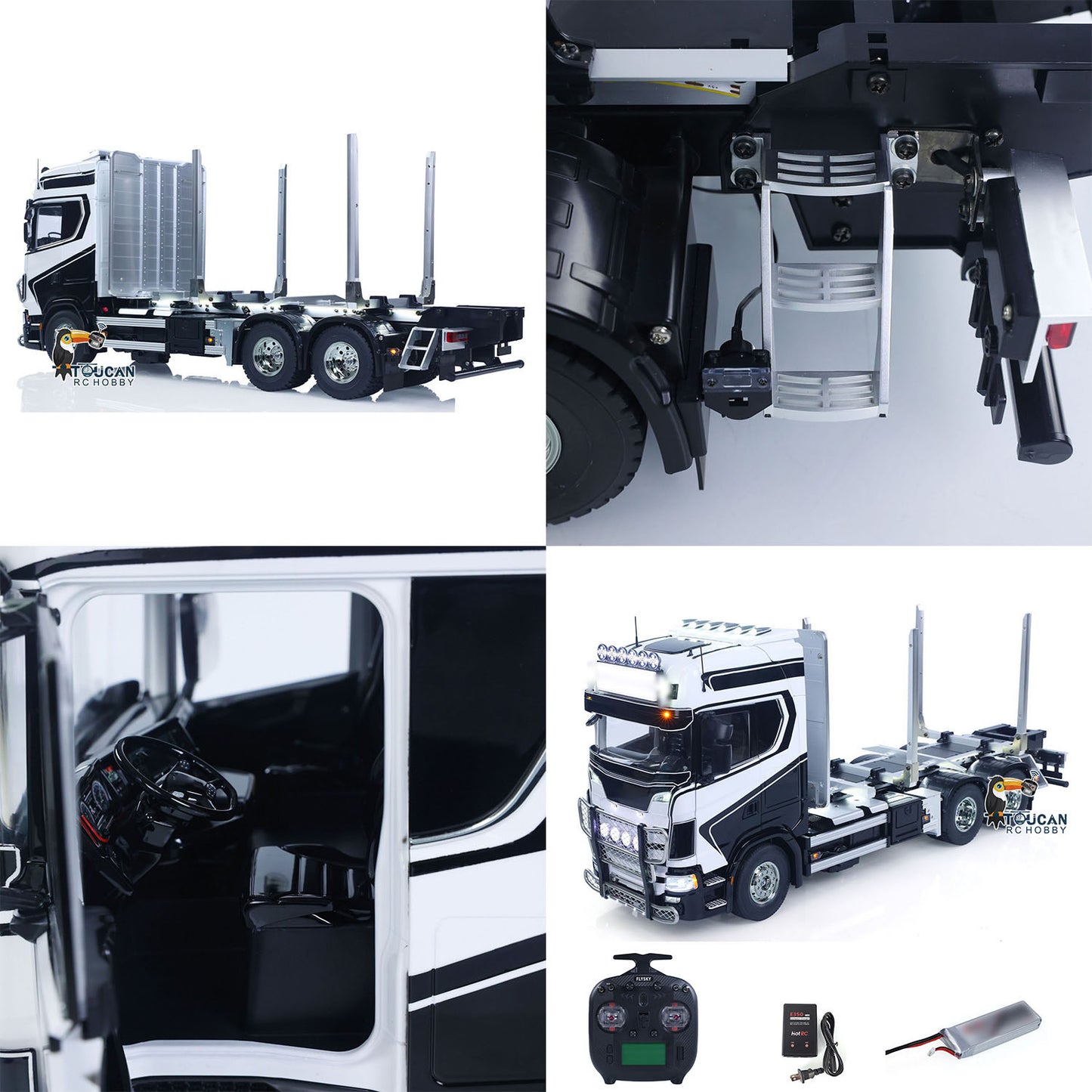 TAMIYA SC770S 56360 6x4 1/14 RC Timber Truck RTR 3Speed Vehicles Smoke Light Sound ST8 Radio Battery