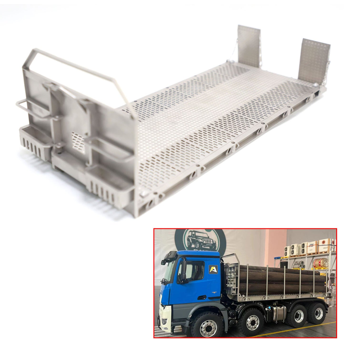 IN STOCK Metal Timber Flatbed for Kabolite 1/14 8X8 RC Hydraulic Dumper K3365 K3366