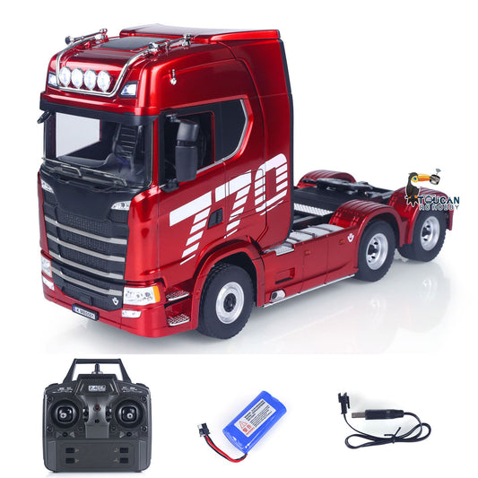 770S Plastic 1/18 RC Tractor Truck Toys Finished Model RTR 7.4V Battery Radio 19CH Light Sound Effects Remote Control Lorry Car