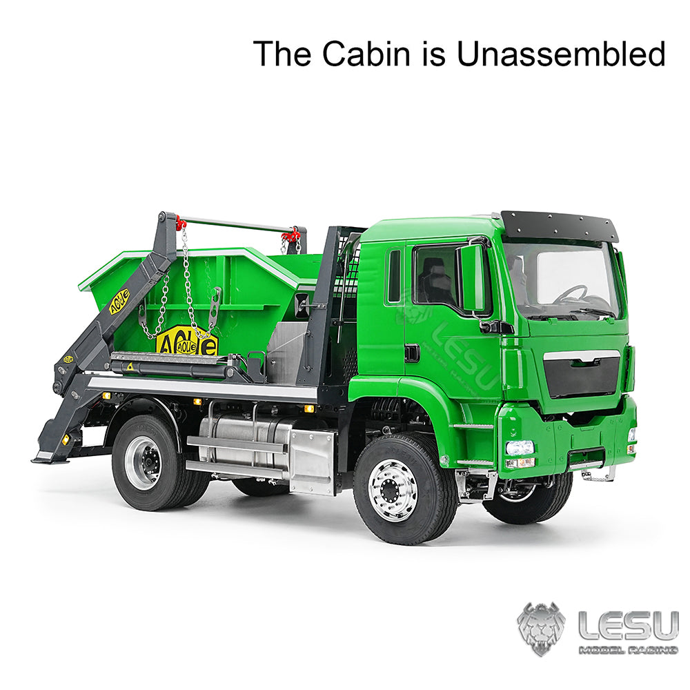LESU 4X4 1/14 RC Hydraulic Swing Arm Garbage Truck Skip Loader TGS Paintied Car