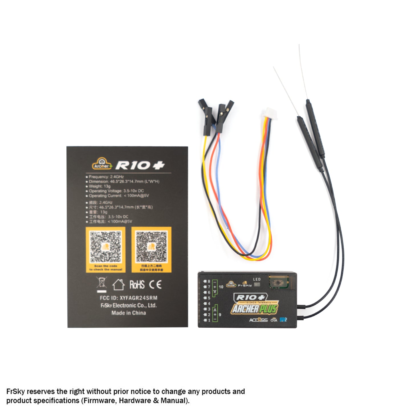FrSky Receiver Archer Plus R10+ for 1/14 RC Car Electric Truck Model Transmitter