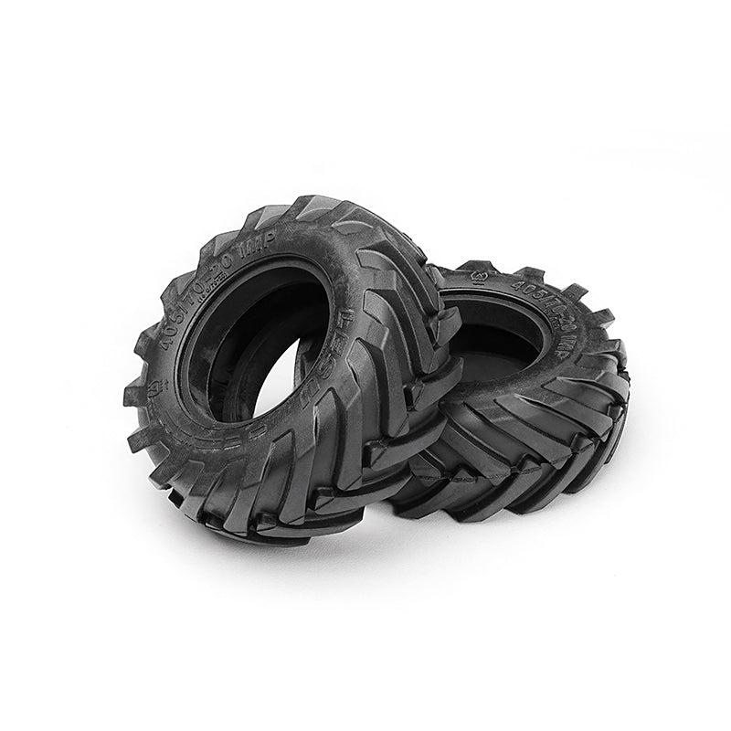 1Pair Wheel Metal Hub Rubber Tire for LESU AOUE MCL8 AT1050 6MDX DIY 1/14 RC Hydraulic Loader Radio Control Dump Truck Model Car