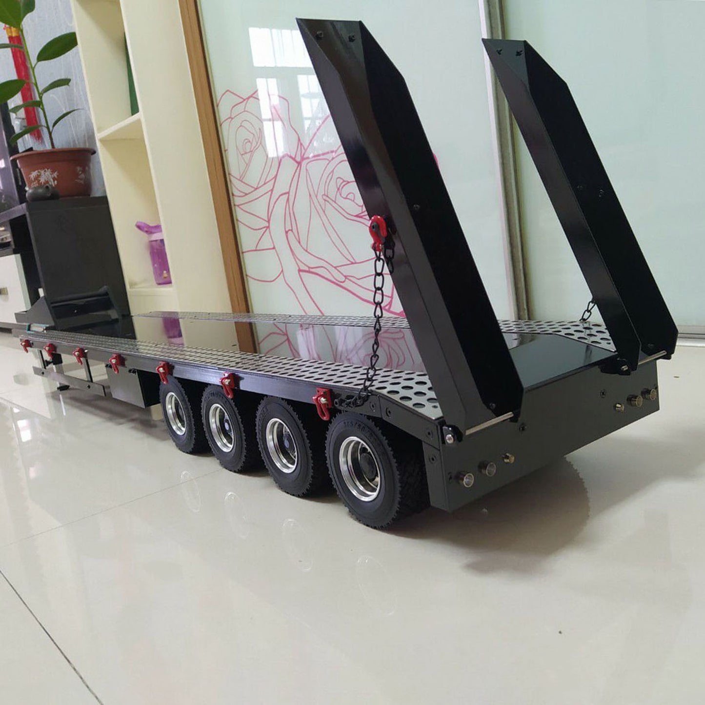 1/14 4 Axles Gooseneck Semi-trailer Trailer for RC Tractor Truck