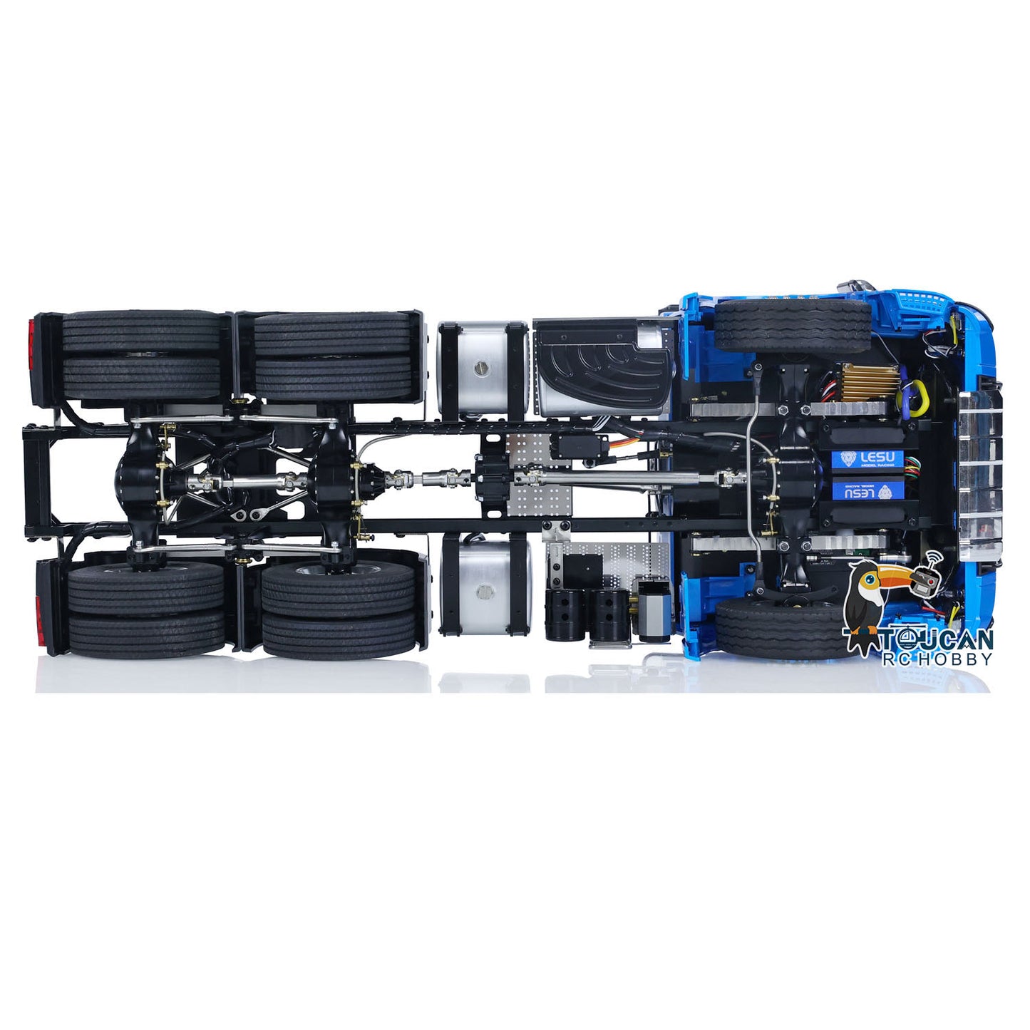 6x6 RC Tractor Truck 1/14 TOUCAN Metal Chassis Radio Control Car 2-speed Gearbox