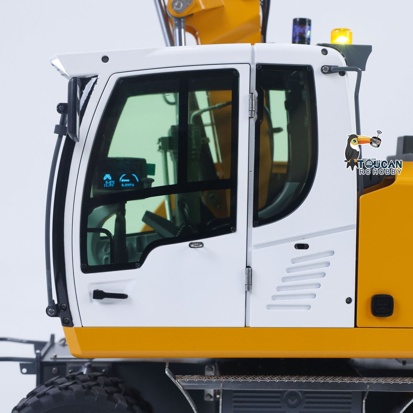 1/14 RC Hydraulic Wheeled Excavator LR914 8-ways Valve RTR Metal Remote Control 4*4 Digger Model Axle Lock Flysky PL18EV Lite