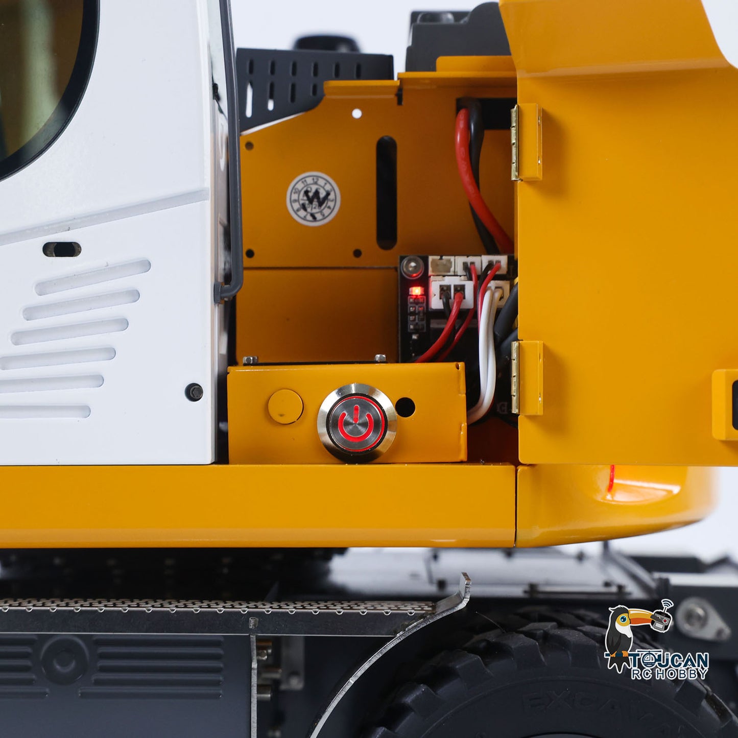 1/14 RC Hydraulic Wheeled Excavator LR914 8-ways Valve RTR Metal Remote Control 4*4 Digger Model Axle Lock Flysky PL18EV Lite