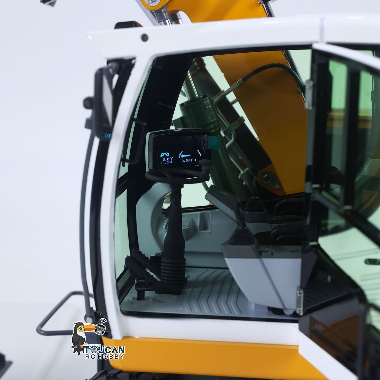 1/14 RC Hydraulic Wheeled Excavator LR914 8-ways Valve RTR Metal Remote Control 4*4 Digger Model Axle Lock Flysky PL18EV Lite