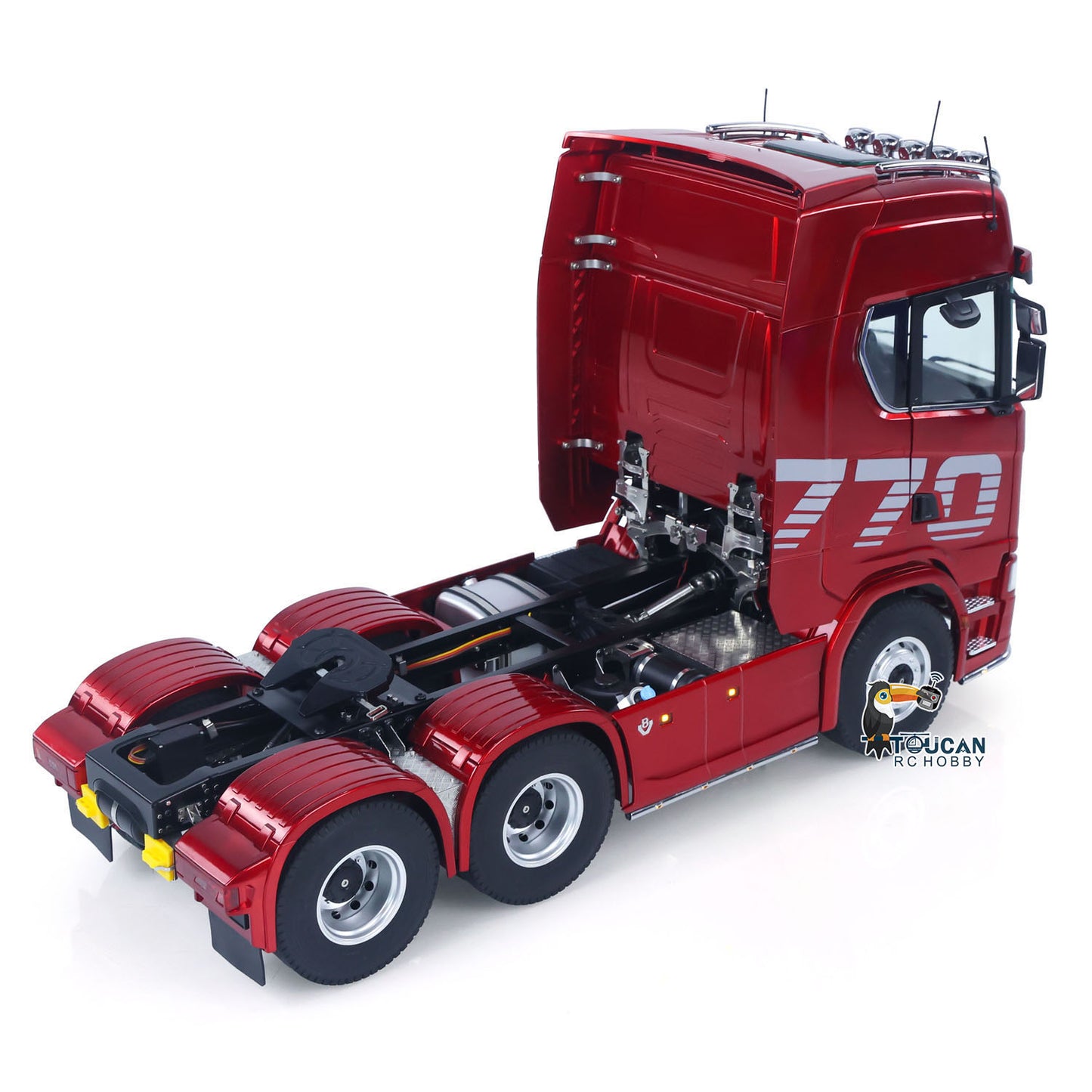 KABOLITE 1/14 770S RC Tractor Truck 6x6 Remote Control Lorry Car 2Speed Gearbox Differential Lock Battery Radio RTR Model