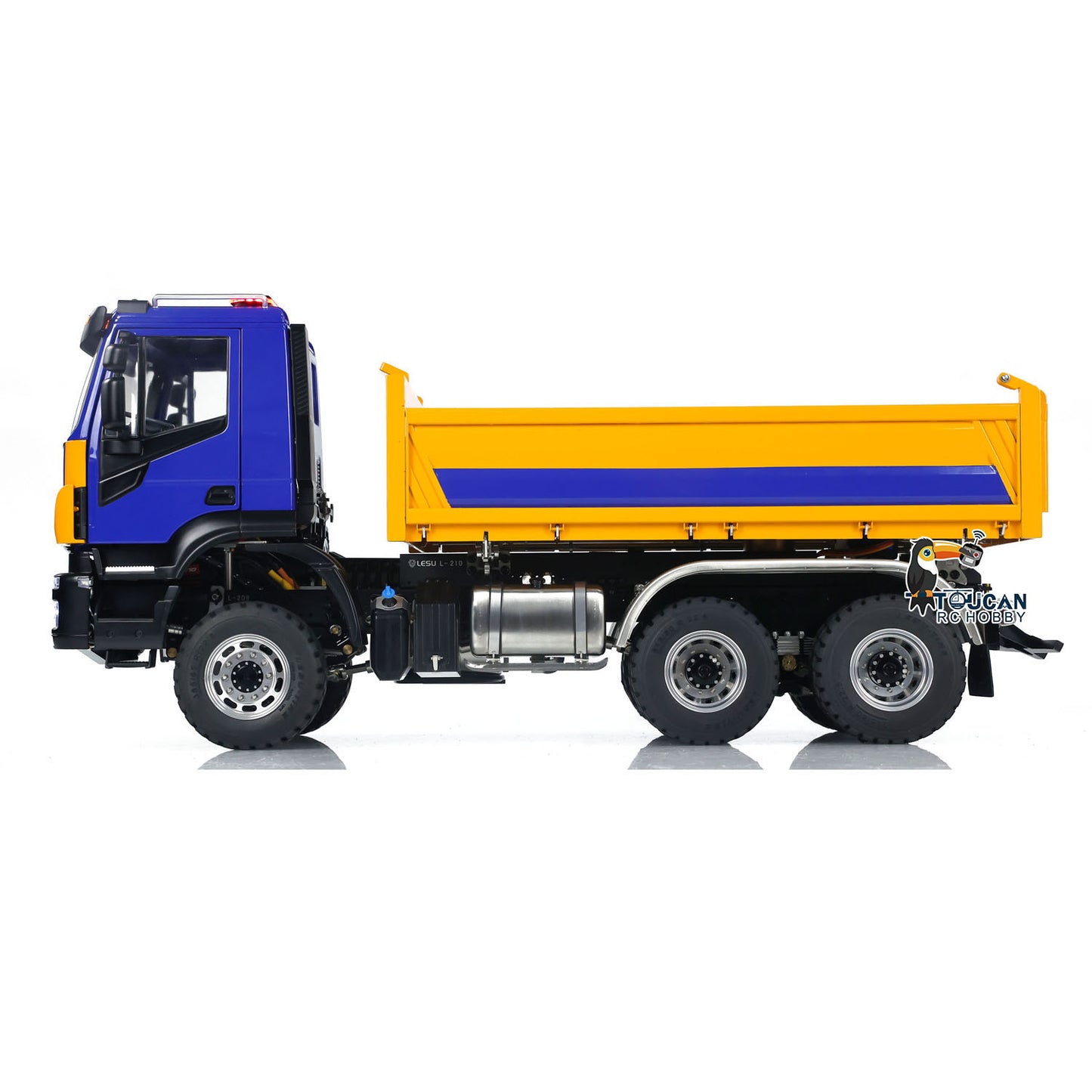 LESU 1/14 RC Camion à benne basculante hydraulique 3 voies Métal 6x6 Radio Control Tipper Car Model