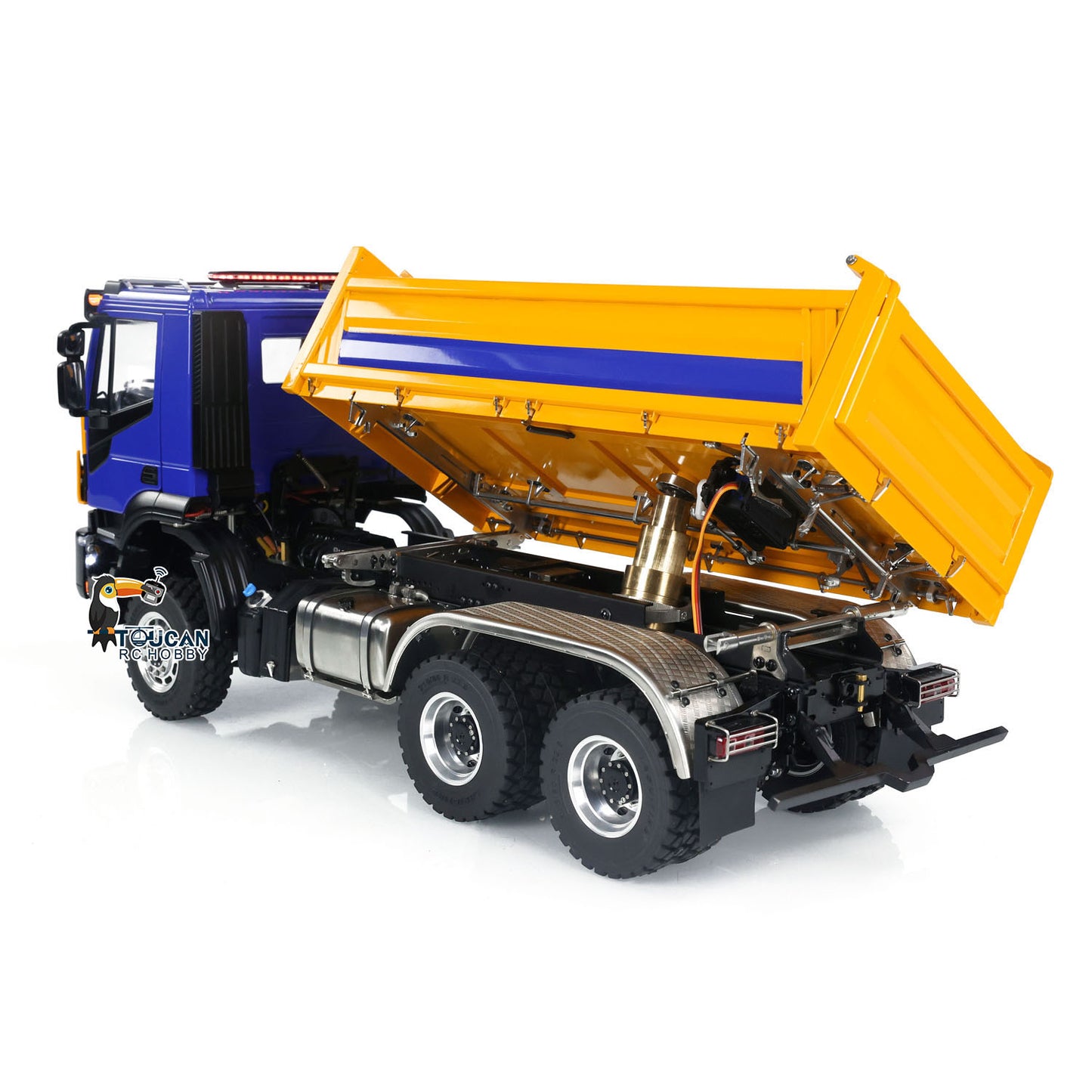 LESU 1/14 RC Camion à benne basculante hydraulique 3 voies Métal 6x6 Radio Control Tipper Car Model