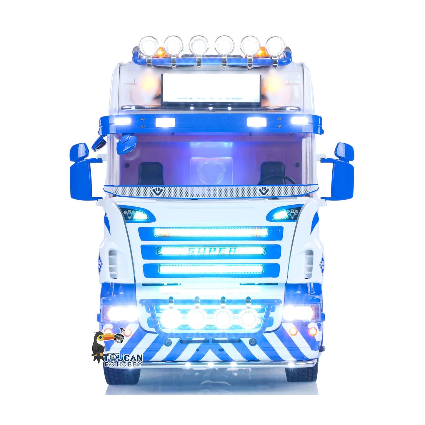 Unitru 04 10x10 Metal Chassis SC 3Speed 1/14 RC Tractor Truck RTR Smoke Light Sound ST8 Radio Battery