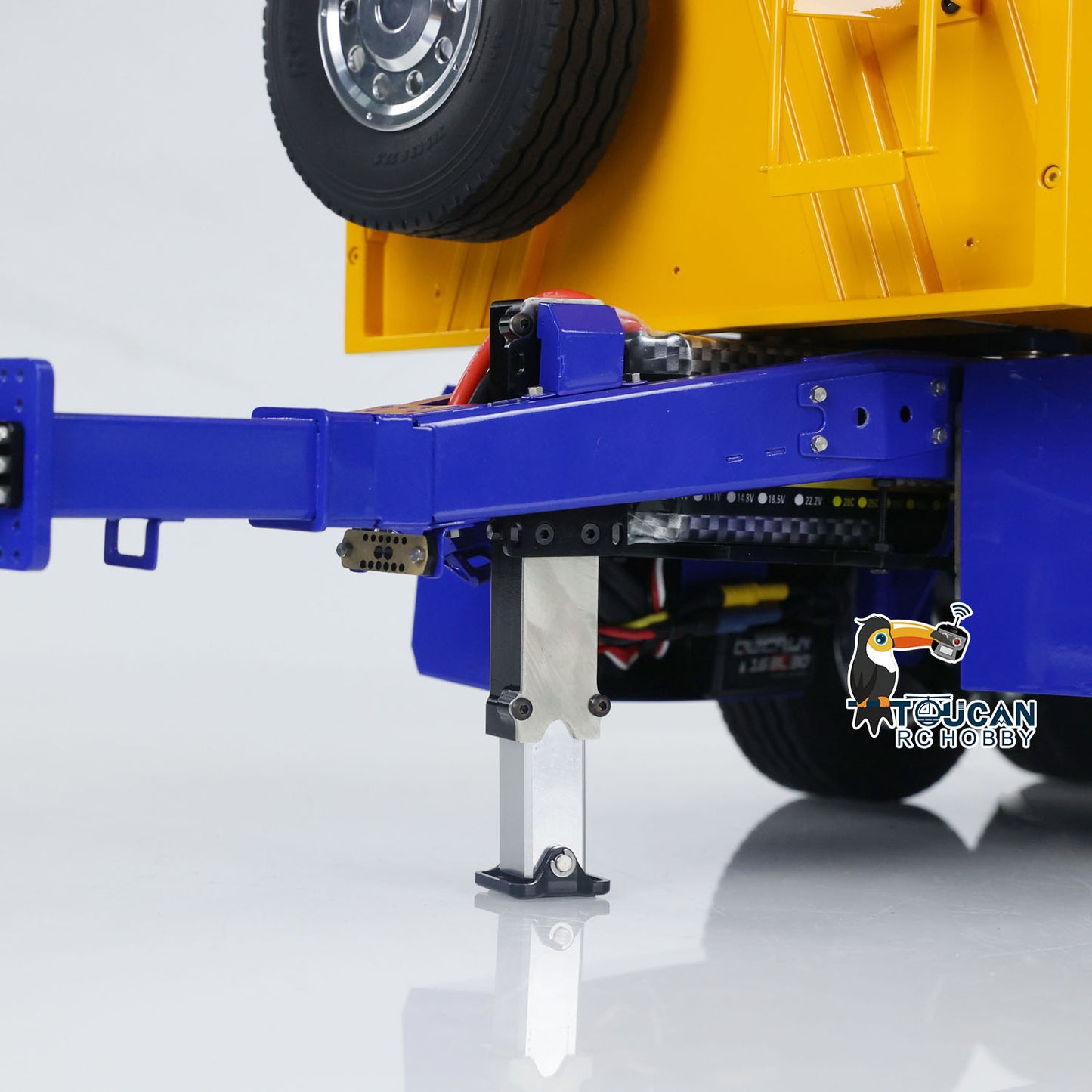 LESU Metal 1/14 Remorques hydrauliques RC à 2 essieux Remorque complète auto-basculante électrique