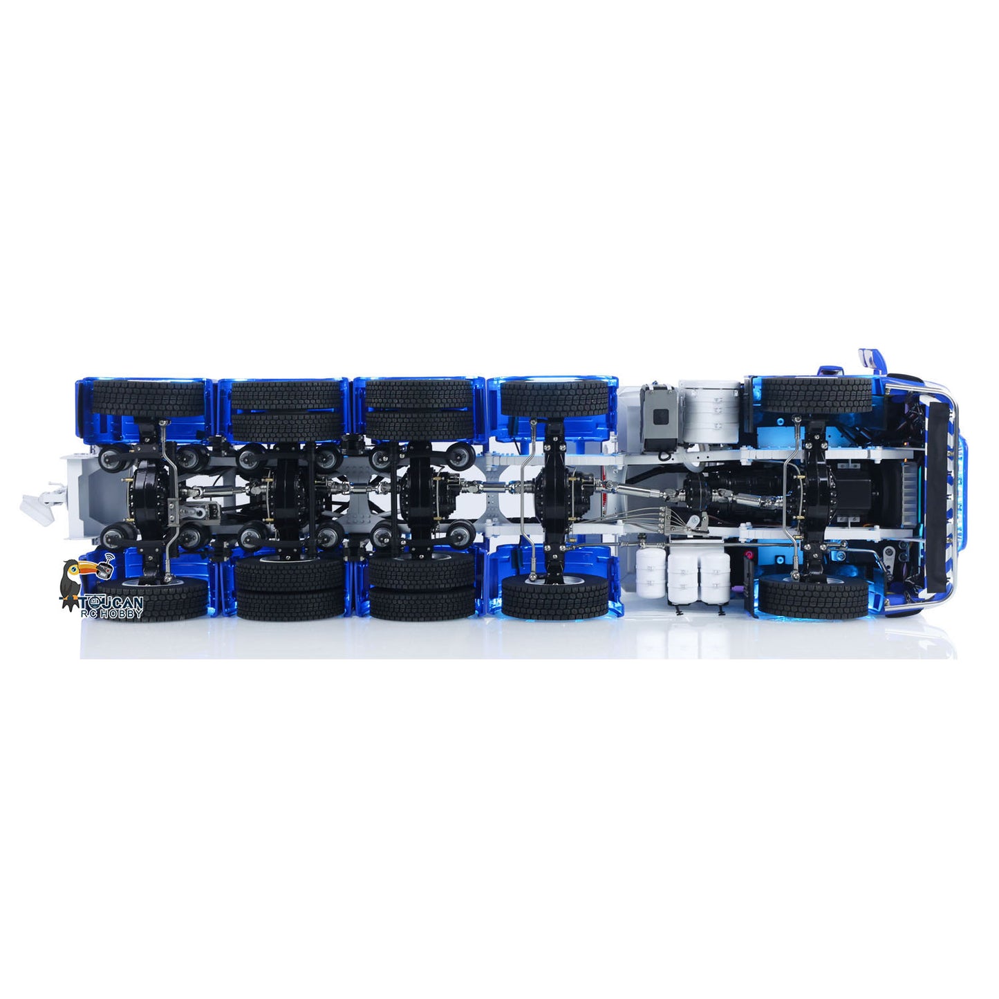 Unitru 04 10x10 Metal Chassis SC 3Speed 1/14 RC Tractor Truck RTR Smoke Light Sound ST8 Radio Battery